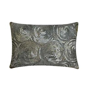 Decorative Sofa Lumbar Case Silver Set of 2, Sofa Decor Silk - Silver Touch - Picture 1 of 3