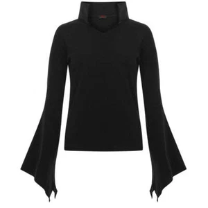 GOTHIC ELEGANCE - High Neck Goth Top Schwarz - Bild 1 von 6