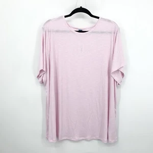 Old Navy Shirt Pink Ribbed Short Sleeve Top Luxe Women Size 3X Stretch Tunic - Picture 1 of 8