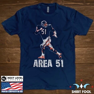 CHICAGO BEARS RETRO DICK BUTKUS "AREA 51" T-SHIRT - Picture 1 of 3