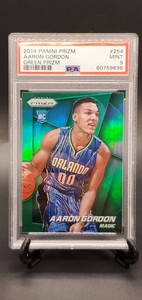 2014 Panini Prizm Aaron Gordon Green Prizm 254 PSA 9