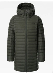 North face dark GREEN ladies Long down padded parka puffer winter coat Size XS - Picture 1 of 3