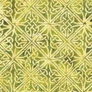 Island Batik - Citron Breeze - Celtic Large Square - Green Lemongrass, BTY - Picture 1 of 6
