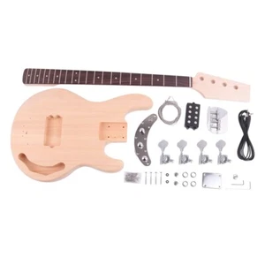 DIY Electric Guitar Kit 4-String Bass Mahogany Body with A Set CR Guitar Part - Picture 1 of 5