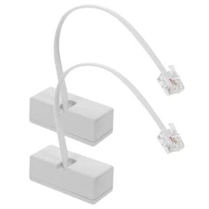 2 szt. Adaptery RJ11 / RJ14 Adapter linii telefonicznej Rozdzielacz telefoniczny Adapter US - Zdjęcie 1 z 12
