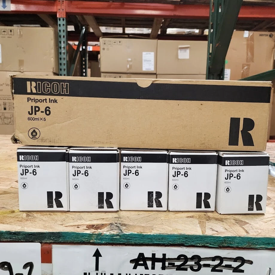 Ricoh 893058 (JP6) Black Ink Cartridges Box of 5 - Image 1 of 1