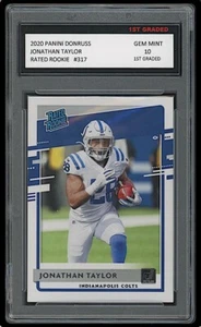 Jonathan Taylor 2020 Panini Donruss 1st Graded 10 Rating Rookie Card #317 Colts - Bild 1 von 1