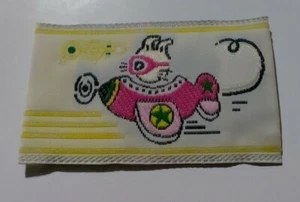 Paar Vintage Aufnäher Patch Etikett Anhänger Kinder Häschen Kleidung bestickt - Bild 1 von 2