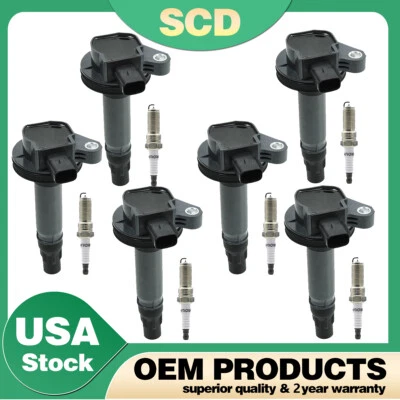 6x Ignition Coils + 6x Spark Plugs Kit for 2008-2016 Ford Taurus Edge 3.5L UF553 Foto 1 de 4
