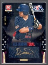 2014 USA Baseball ALEJANDRO TORAL Team Signatures 15U GOLD ROOKIE AUTO! #/49!