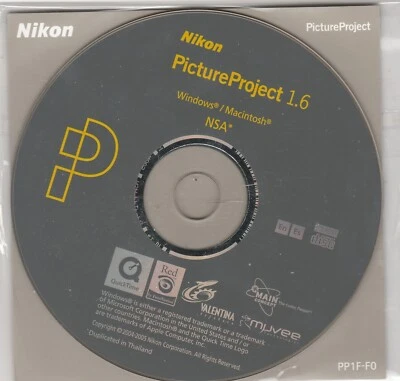 Nikon Picture Project 1.6 for Win / Mac NAS CD-Rom by Nikon 2005 - Image 1 of 2