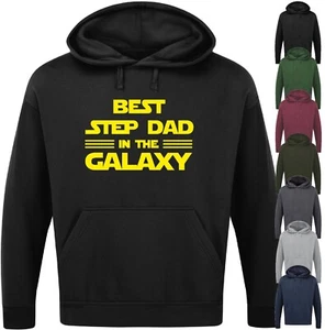 BESTER STIEFVATER IN DER GALAXY HOODIE lustiger Spruch Neuheit geekiges Geschenk für Herren - Bild 1 von 17