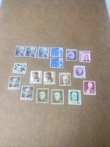 18 Mixed US Stamps Lot, Mint/MNH; 2C-50C.Great DEAL, $1 Ships. JFK/LaGuardia etc - Picture 1 of 11