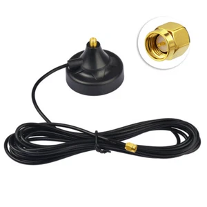 SMA Magentic Mount With 3M cables for 3G / 4G LTE Ham radio Antenna WiFi Router - Picture 1 of 6