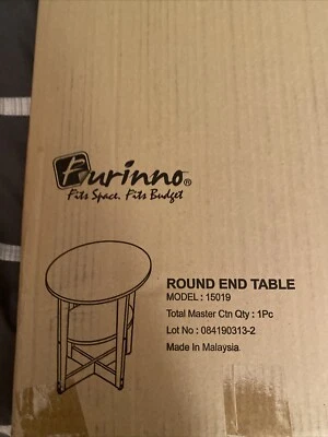 Mesa auxiliar redonda Furinno  Foto 1 de 3