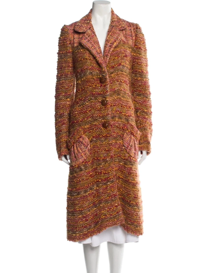 Abrigo Suéter John Galliano Vintage Naranja Tweed Colección Otoño/Invierno 2005 S Foto 1 de 4