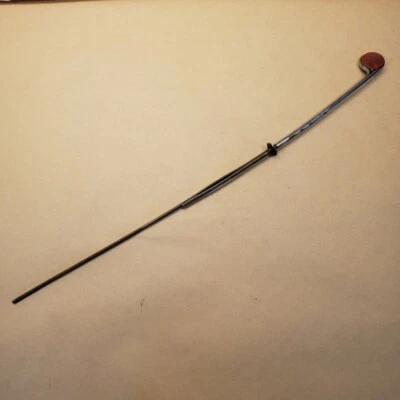 Оригинальный хромированный масляный щуп двигателя Jaguar Saloon 340 420 с красной крышкой  - Изображение 1 из 4