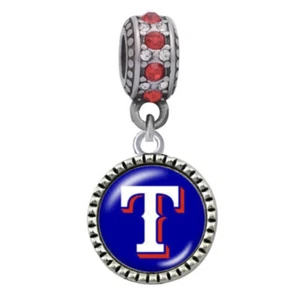 Baseball Dangle Charm, Stainless Steel Zircon, For Bracelet, Baseball Jewelry - Imagen 1 de 2