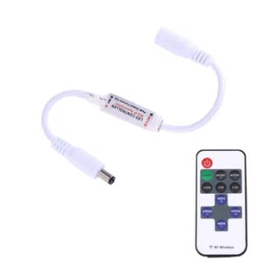 Mini einfarbiger LED-Controller mit 11 Tasten RF-Fernbedienung, DC 5-24V (weiß) - Bild 1 von 6