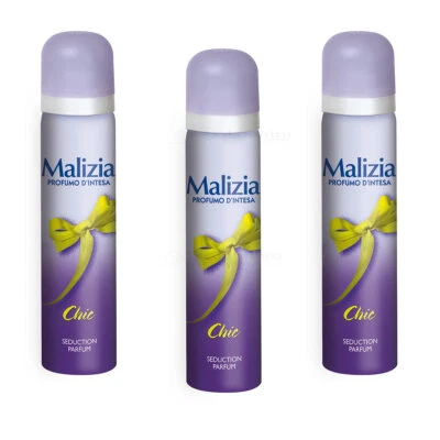 MALIZIA DONNA Body Spray deodorant CHIC 3x 75ml