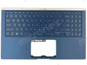 FOR Asus ZenBook 15 UX533FD Palmrest Keyboard LED US-International blue - Afbeelding 1 van 2