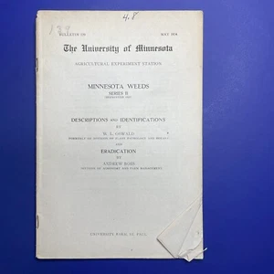 Vtg University of MN Agriculture Pamphlet Minnesota Weeds Series 2 Bulletin 139 - Picture 1 of 2