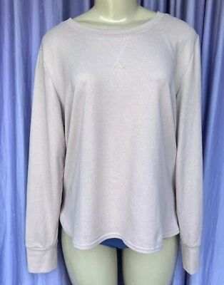 Xhilaration Sleepwear Blush Pink Soft Cozy Long-Sleeved Top Size M - Image 1 of 4