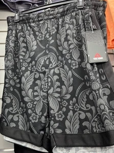 NWT Men Tec-One Basketball Shorts 8” Inseam Black Baroque Zip Pocket L + More - Picture 1 of 4