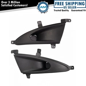 Fog Light Hole Cover Set Black Fits 2007-2010 Hyundai Elantra - Picture 1 of 8