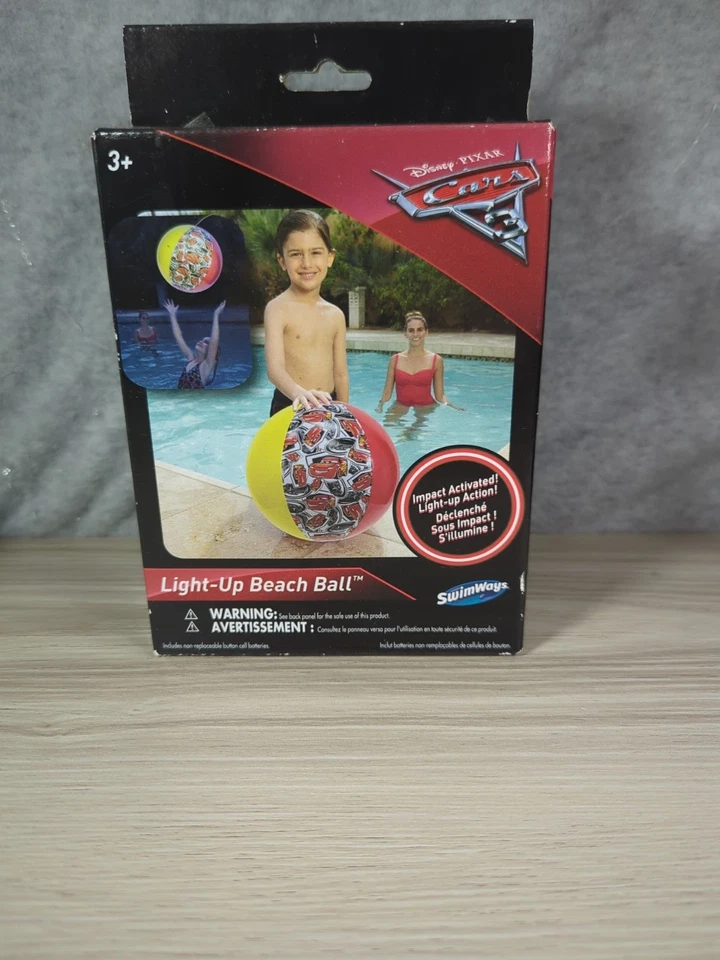 Disney Pixar Cars Light-Up Pool Beach Ball Swimways New Sealed - Image 1 of 2