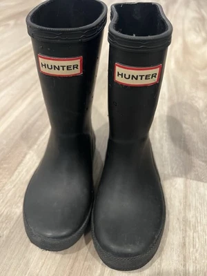 HUNTER Kids First Classic Rain Short Boots ~ Black - Image 1 of 2