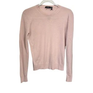 Theory Womens Sz P (XS) Light Pink Long Sleeve Soft Knit Casual Top Lightweight - Picture 1 of 6