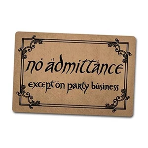 Funny Welcome Rugs for Entryway Front Porch Rugs No Admittance Except On Party - Picture 1 of 8