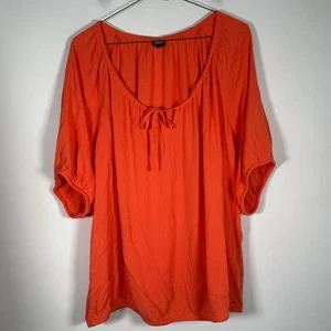 Torrid Damen Übergröße 3/3X Crinkle Gaze Blouson Kurzarm Oberteil - Bild 1 von 8