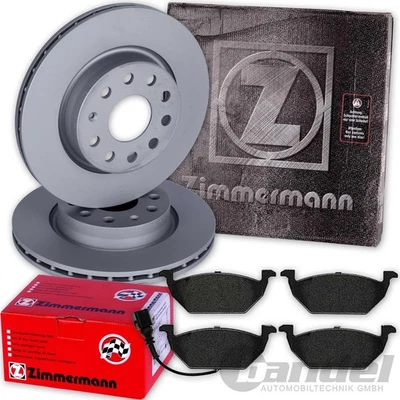 ZIMMERMANN BREMSSCHEIBEN + BELÄGE VORNE für SKODA FABIA RAPID SEAT CORDOBA IBIZA - Bild 1 von 3