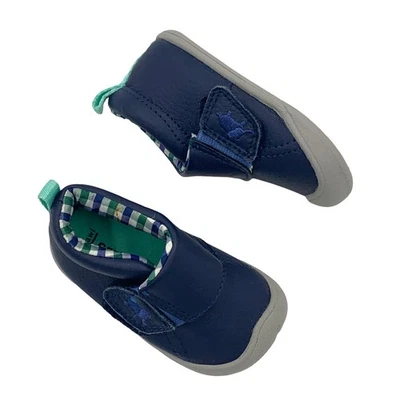 Carter’s Botas Chukka de Cuero Azul Zapatos de Bebé Niño 2.5 Elefante Mocasines a Cuadros  Foto 1 de 4