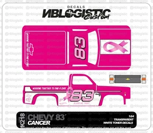 '83 CHEVY SILVERADO Calcomanía WaterSlide Personalizada para Hot Wheels 1/64 - Imagen 1 de 4