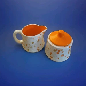 Vintage Keramik Milchkännchen und Zuckerdose mit Deckel - Bild 1 von 4