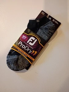 NWT Footjoy One Pack ProDry Black Sport Golf Socks Mens Sizes 7-12 L - Picture 1 of 3
