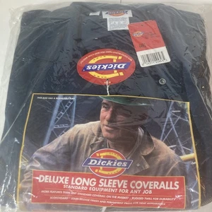 Vintage 1996 In Orig Bag Long Sleeve Overalls NOS Dickies Blue 44Regular *Photos - Picture 1 of 7