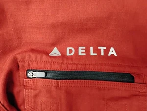 Lands End Delta Cargo Shirt Mens Extra Large Red Long Sleeve Utility Workwear - Picture 1 of 7