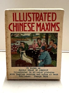 Kompletter Satz 60 ca 1935 illustrierte chinesische Maximen Karten China Folklore Sprichwörter - Bild 1 von 11