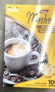 MAZEL CAFÉ INSTANTÁNEO - PALITOS DE CAFÉ INSTANTÁNEO 3 EN 1, TOSTADO OSCURO, 100 PALITOS - Imagen 1 de 3