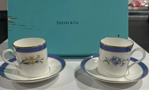 Vintage TIFFANY & Co. Floral Tasse & Untertasse Paar Made in Japan 1998. Schön! - Bild 1 von 8