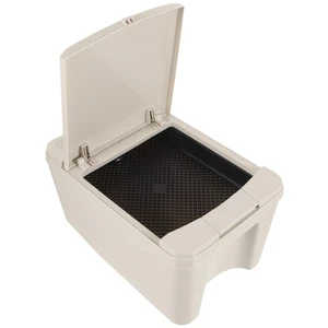 Tea Bucket Leaf Trash Can Waste Bin Plastic with Lid Buckets Handles - Bild 1 von 12