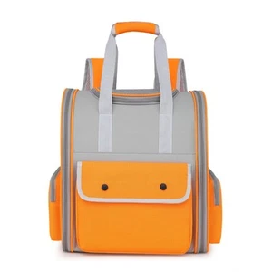Orange Portable Pet Carrier Backpack - Spacious, Breathable, and Travel-Friendly - Picture 1 of 12