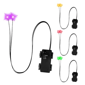 2 * LED-Leuchtaugen für Kürbisse, beleuchtete Totenkopfaugen-Horror-Requisiten - Bild 1 von 15