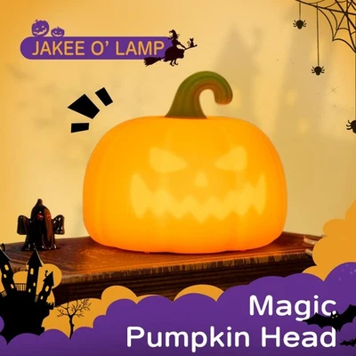 Creative Halloween Pumpkin Lantern Silicone Pumpkin Decoration Lamp Z4T3 - Image 1 of 4