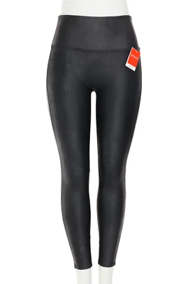 Leggings Spanx L117922 para mujer negros/blancos imitación cuero rayas laterales talla XL Foto 1 de 3