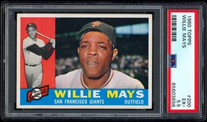 1960 Topps #200 Willie Mays PSA 5.5 CENTERED & UNDER GRADED - Picture 1 of 2